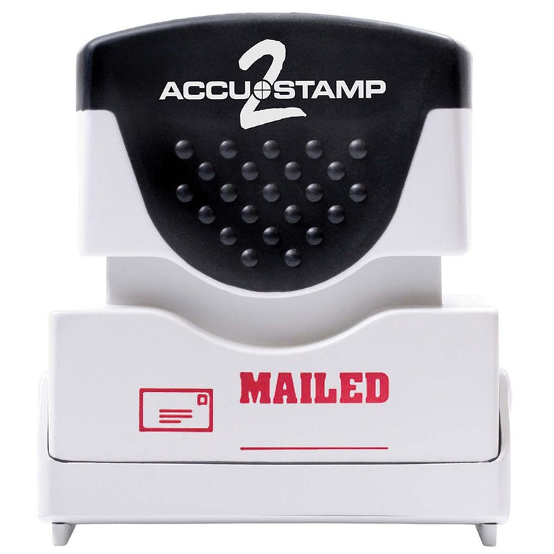 ACCUSTAMP2 Message Stamp with Micro ban Protection, MAILED, Pre-Ink, Red (035586) - Image 1